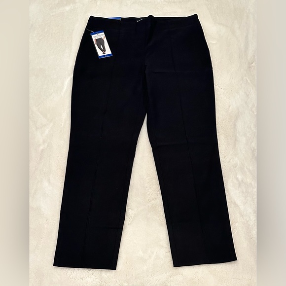 Hilary Radley Women's Built in tummy control panel Mid Rise Slim Leg Pants - Picture 13 of 15